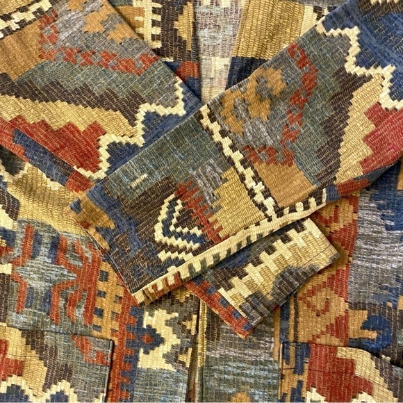Vintage Aztec Tapestry Bohemian Blazer Jacket - Picture 13 of 14